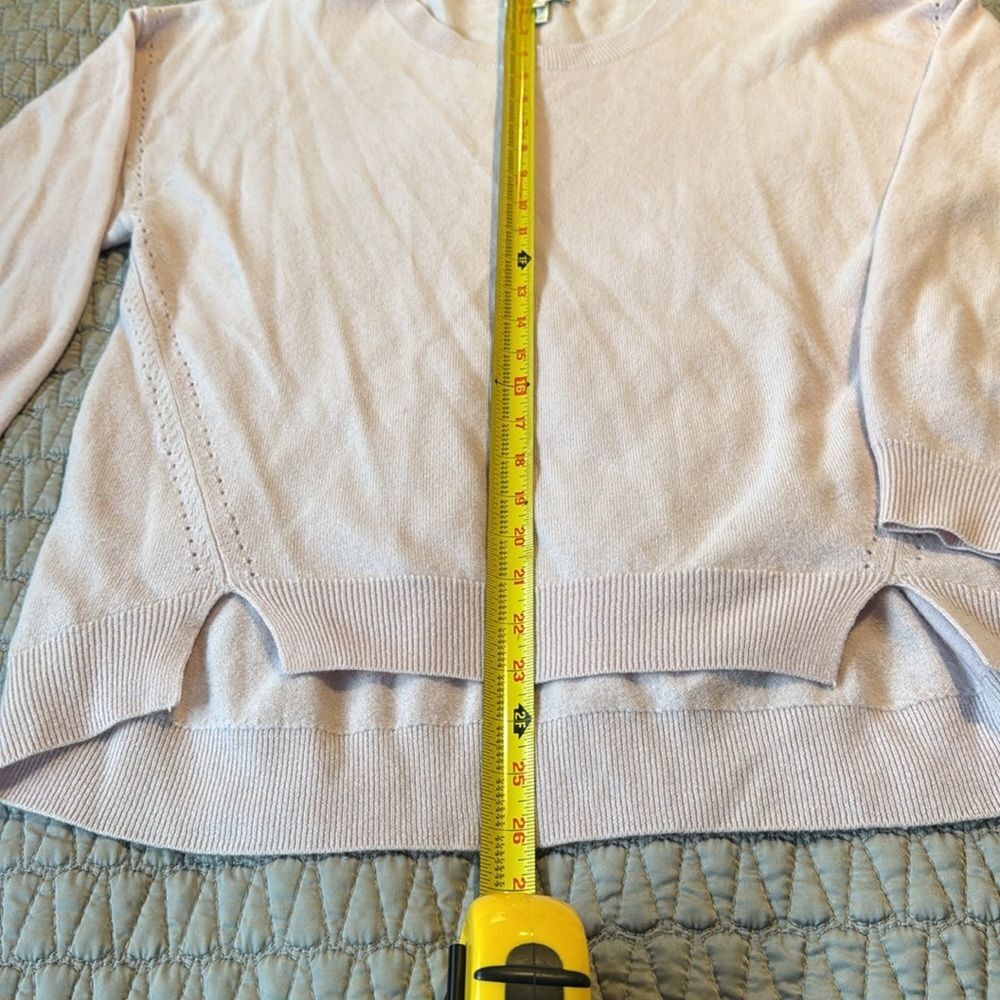 Joie Wool Split Hem Pullover Pink Sweater Size Me… - image 4